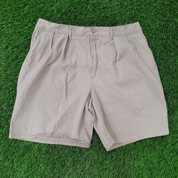 Vintage Ralph-Lauren Bermuda Shorts 36x8 Khaki Brown Dry-Good - Picture 1 of 16